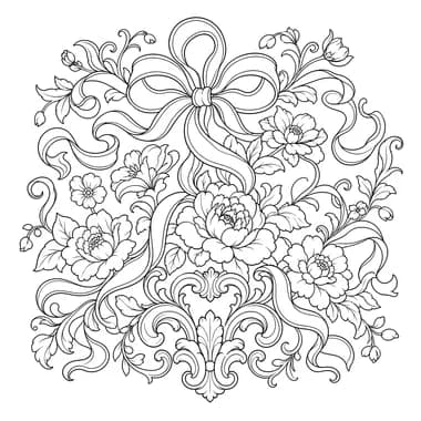 Rococo Ribbons and Flowers