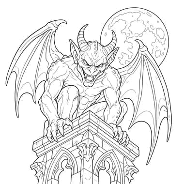 Gargoyle on a Gothic Castle