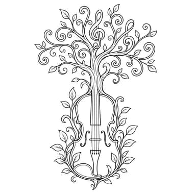 Tree Growing from a Violin
