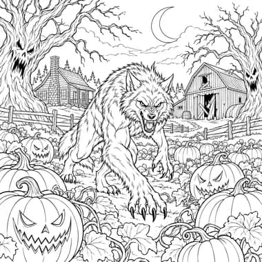 Werewolf in the Pumpkin Patch