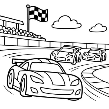 Racecar on the Track