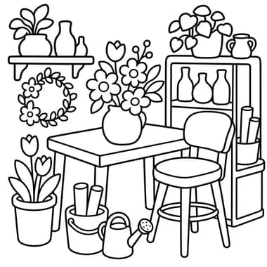 Cozy Plant Room with Flowers