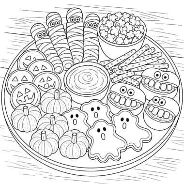Halloween Treats and Snacks Board