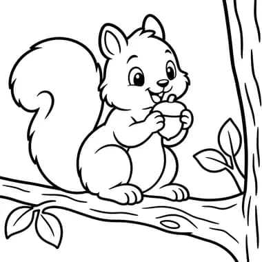 Squirrel Eating a Nut