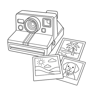 Retro Camera and Photographs