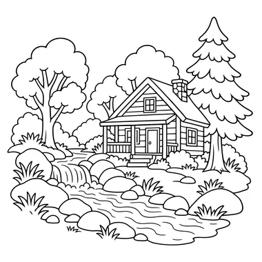 Cottage by the Stream