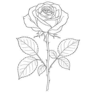 Single Rose in Bloom