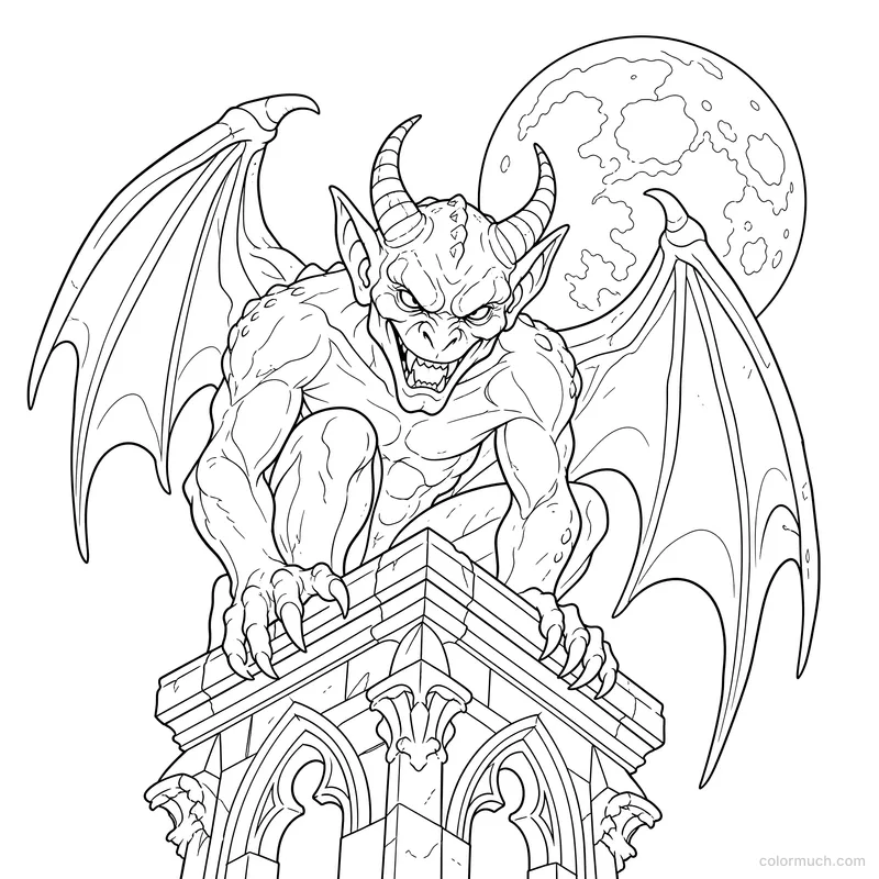 Gargoyle on a Gothic Castle