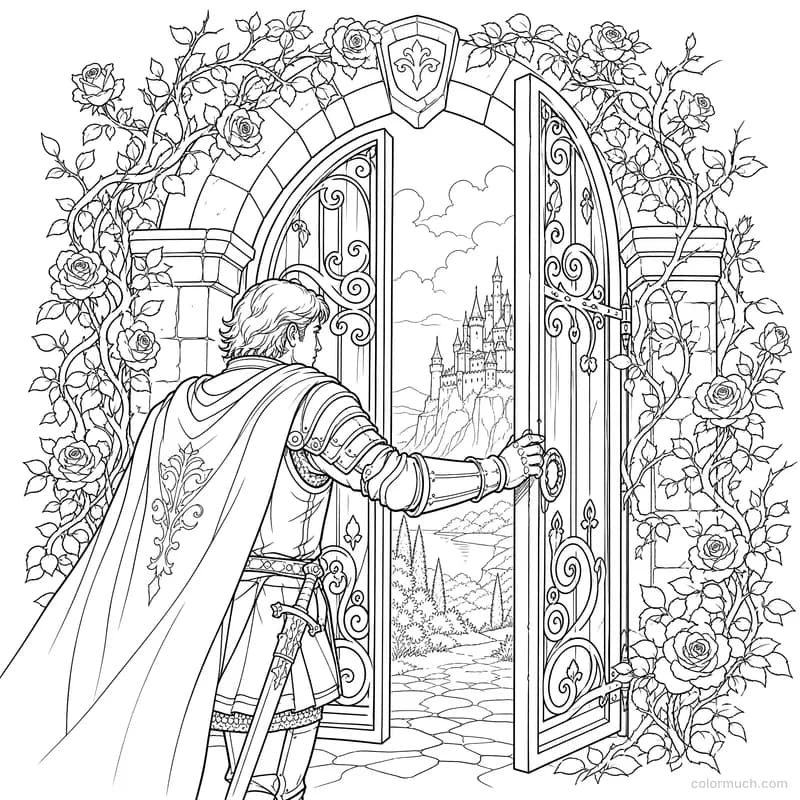 Knight Opening the Enchanted Gate