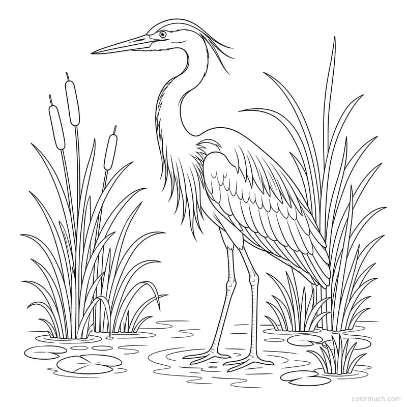 Heron in the Marsh