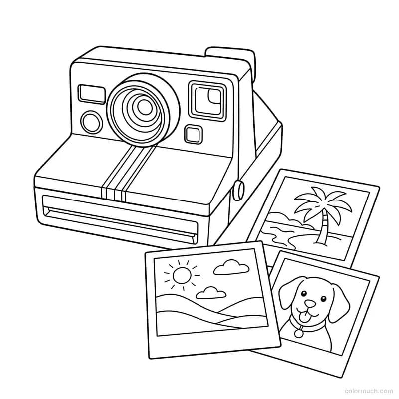 Retro Camera and Photographs